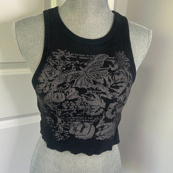 Garage Tops - Garage Black Cropped Tank Size P/S EUC